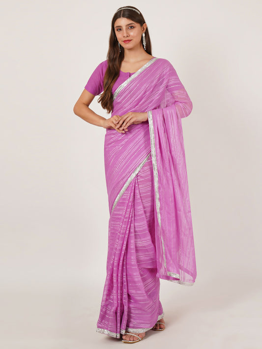 Purple Party Wear Saree
