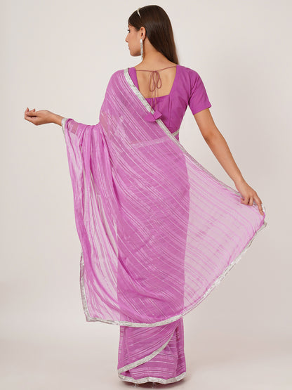 Purple Party Wear Saree