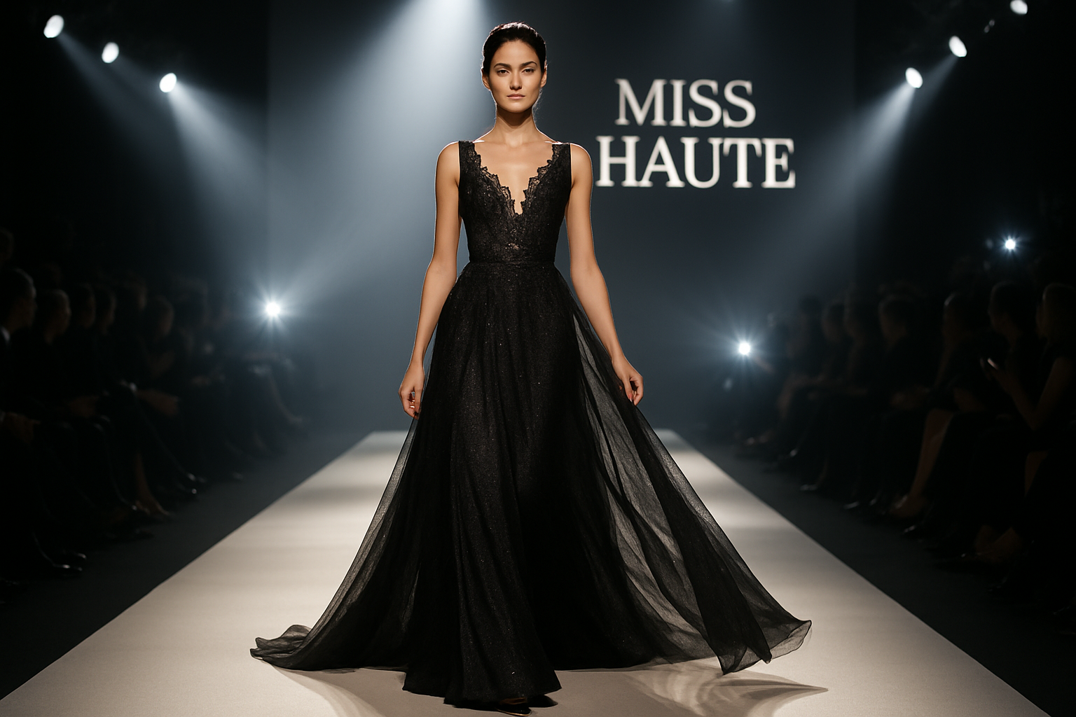 misshaute dress model rampwalk